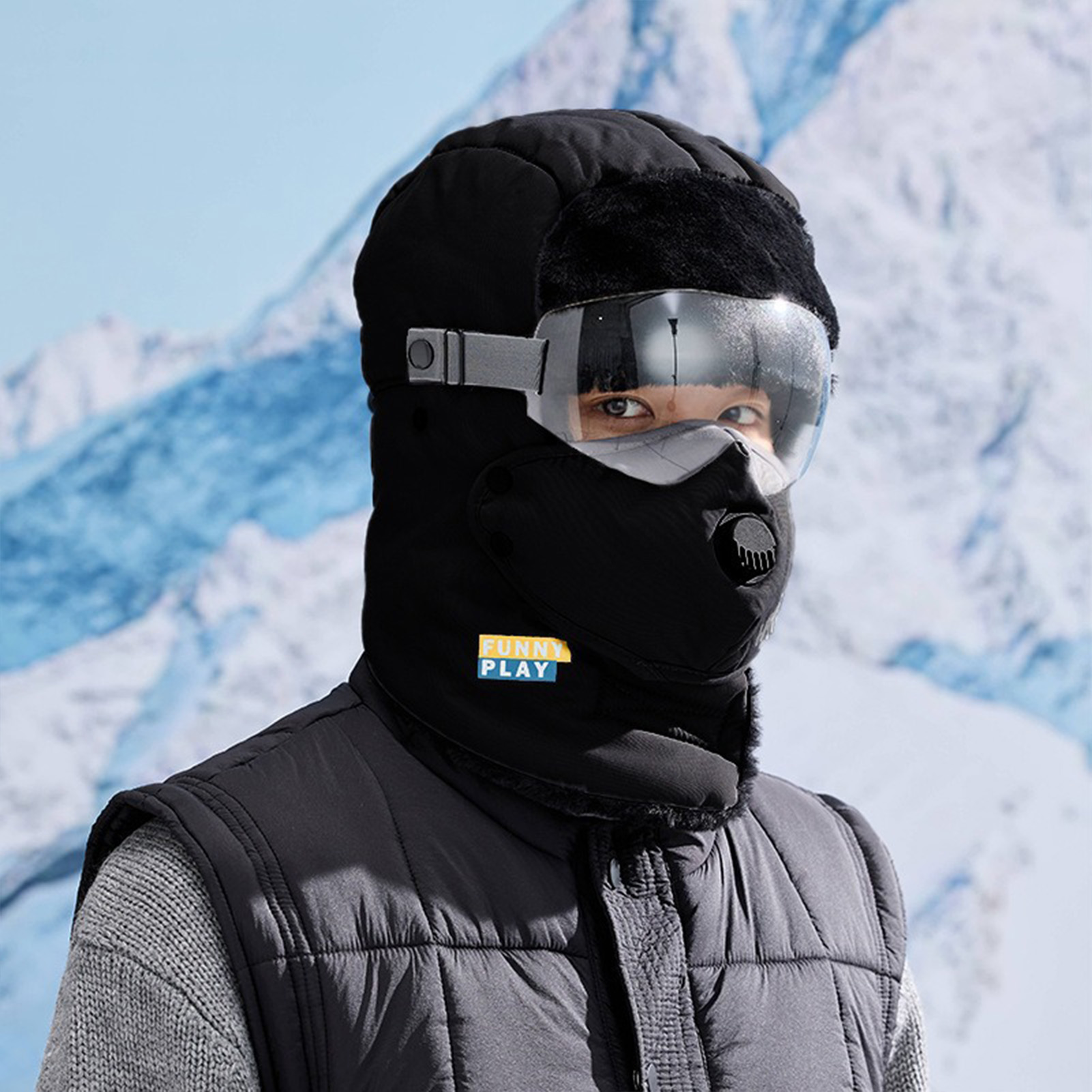 Cycling Gear Weather - Topi Musim Dingin Termal Berlapis Bulu