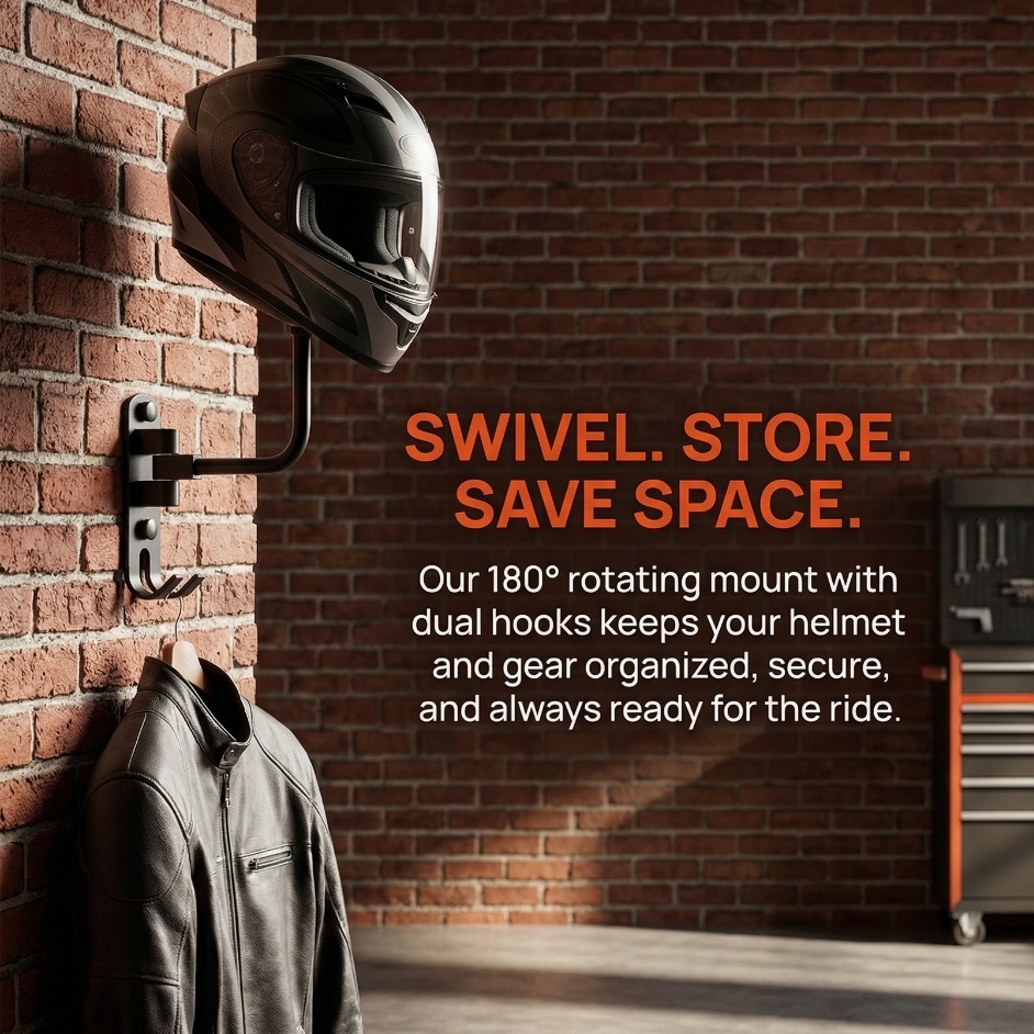 Cycling Gear Rack - Gantungan Helm Premium dari Paduan Aluminium